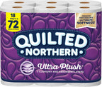 Quilted Northern Ultra Plush® Toilet Paper, 18 Mega Rolls = 72 Regular Rolls, 3-Ply Bath Tissue