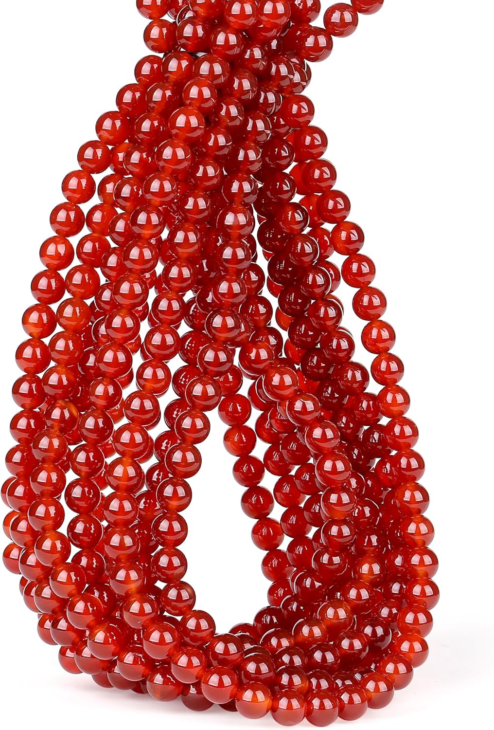 XIANNVXI Red Carnelian Beads 8mm Crystal Beads 100PCS Natural Stone Beads Round Loose Gemstone Beads for Bracelet Beads for Jewelry Making