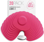Not Just A Patch Freestyle Libre 2 Sensor Covers (20 Pack) Lingo CGM Patches for Freestyle Libre 2 - Water Resistant & Durable for 10-14 Days - Pink