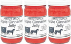 Amish Jelly, Apple Cinnamon- 8 Oz Set of 3 Jars Made by Arndts Fudgery