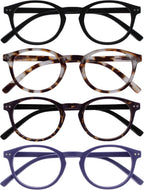 OPULIZE Zen Reading Glasses Cool Round Frame Spring Hinges Scratch Resistant Mens Womens