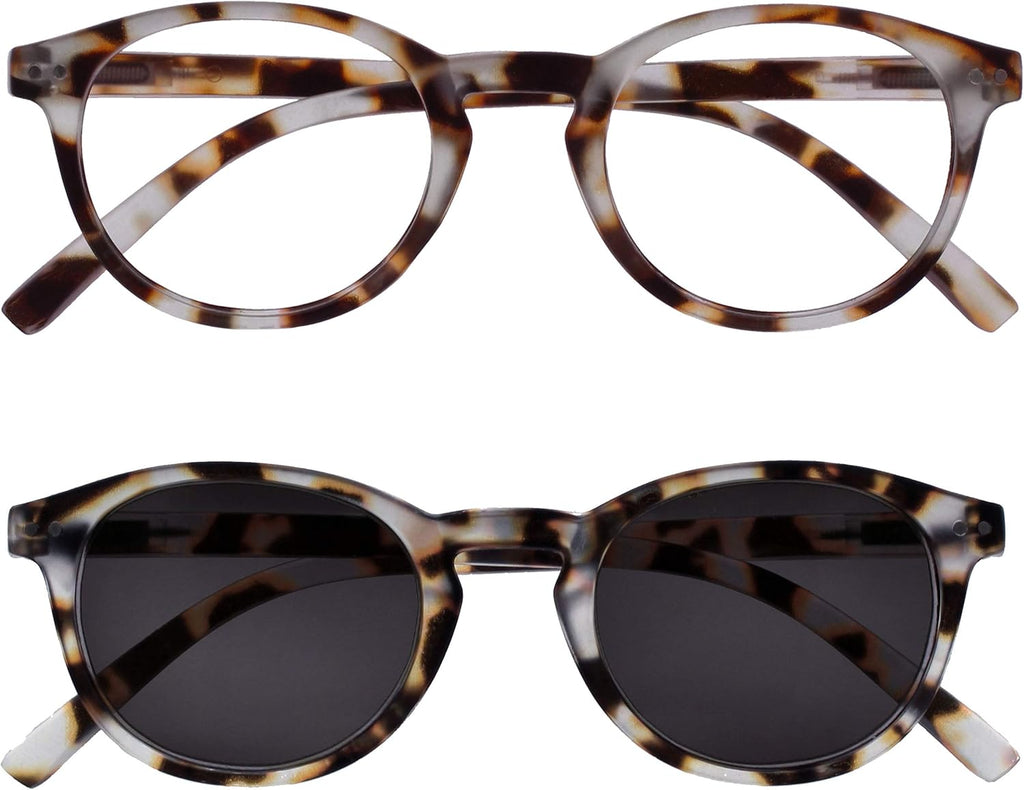 OPULIZE Zen Reading Glasses Cool Round Frame Spring Hinges Scratch Resistant Mens Womens