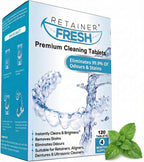 Retainer Fresh Retainer Cleaner Tablets - Denture Cleaner, Retainer Cleaning Tablets, Mouth Guard Cleaner, Aligner Cleaner, Brite Retainer Tablets 120 Tablets 4 Month