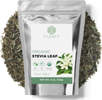 Organic Stevia Leaf 4 oz (113g), USDA Certified Organic Dried Hojas de Stevia, Dried Organica Leaf Herb Tea, Cut and Sifted