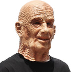 PartyHop - Old Man Mask - Realistic Halloween Latex Human Wrinkle Face Mask