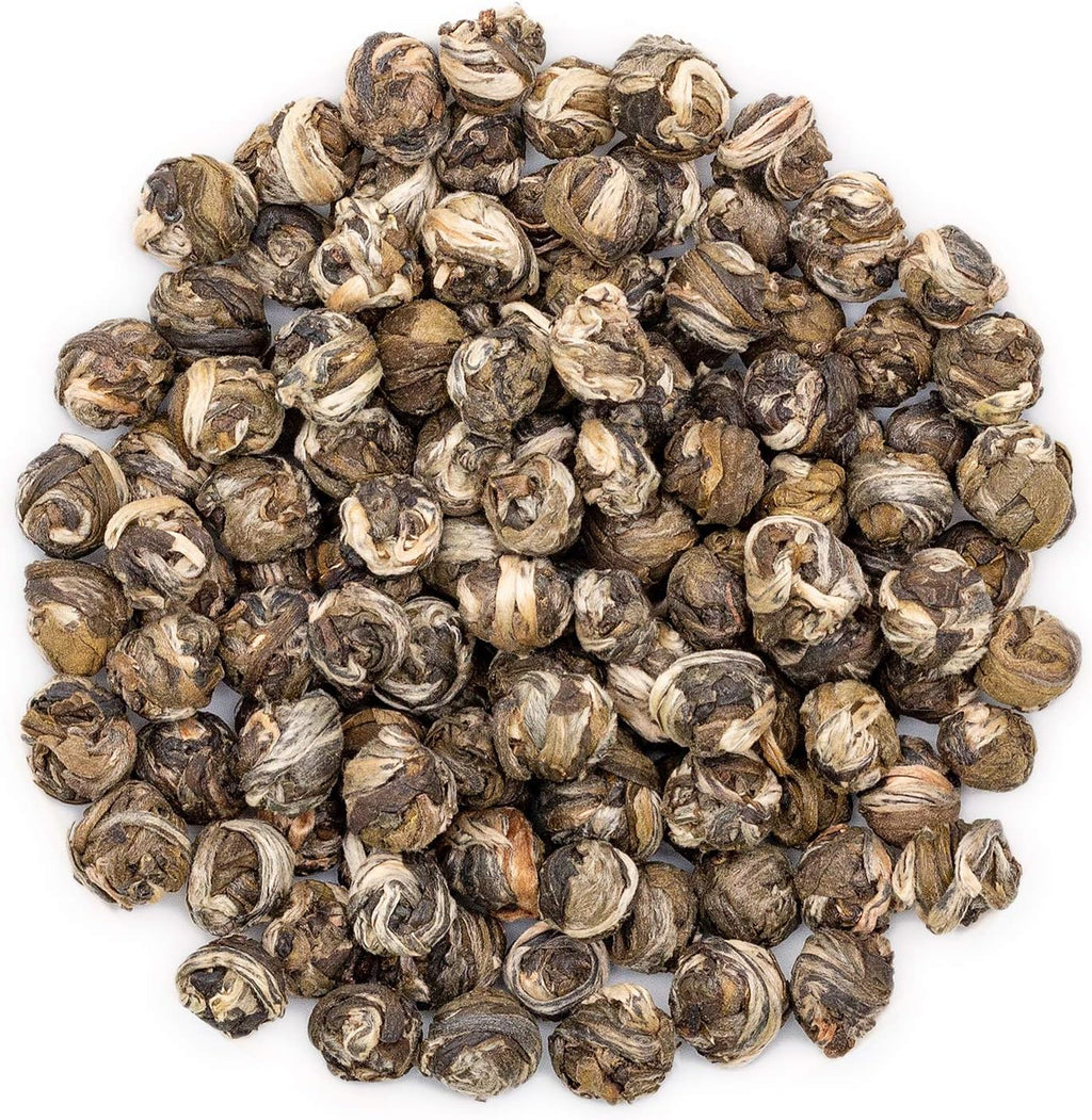 Oriarm 2025 Dragon Pearls Jasmine Green Tea - Chinese Jasmine Loose Leaf Tea, Hand-Rolled Tea Balls, 250g (8.8 oz) - Floral Aroma, Smooth Taste - 2nd Grade