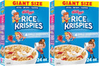 Kellogg's Rice Krispies Cold Breakfast Cereal,8 Vitamins and Minerals,Rice Krispies Treats,Giant Size,Original,24oz Box (1 Box),(Pack of 2)