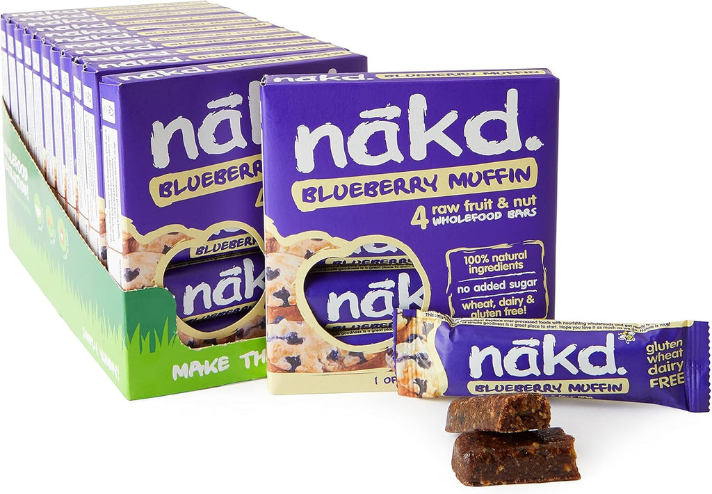 Nakd Blueberry Muffin 35g Bar - Multipack case of 48 Bars