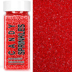 Red Sanding Sugar Sprinkles, 4.6 oz Edible Sparkling Sugar Crystals for Baking Topping, Cupcakes, Cookies, Ice Cream & Cake Decorating, Wedding Party Valentines Christmas Supplies