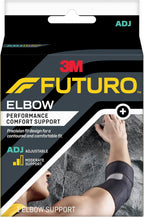 FUTURO Performance Comfort Elbow Support, Moderate Support Design Offers Customizable Levels of Compression and Support, Adjustable