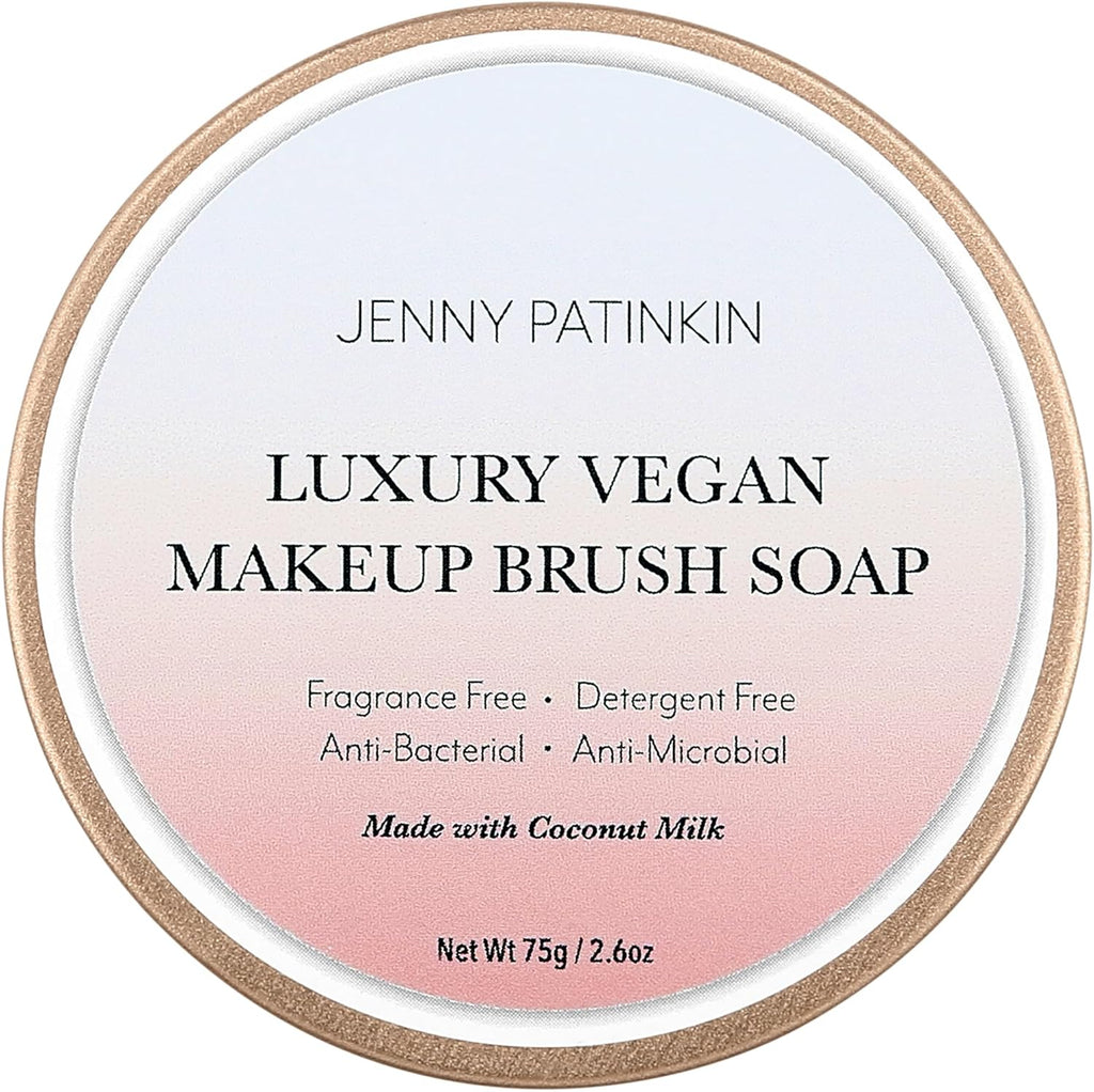 Jenny Patinkin Makeup Brush Cleaner Soap, Luxury Vegan Makeup Brush Soap, For All Brush Types – Synthetic & Natural Solid Cleansing, Professional Brush Cleaning Solution, Cruelty-Free