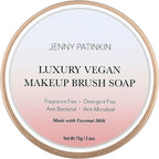 Jenny Patinkin Makeup Brush Cleaner Soap, Luxury Vegan Makeup Brush Soap, For All Brush Types – Synthetic & Natural Solid Cleansing, Professional Brush Cleaning Solution, Cruelty-Free