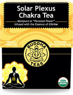 Buddha Teas - Solar Plexus Chakra Tea - Organic Herbal Tea - For Personal Power - With Rosemary, Ginger, Orange Peel & Citrine Essence - 100% Kosher & Non-GMO - 18 Tea Bags (Pack of 1)