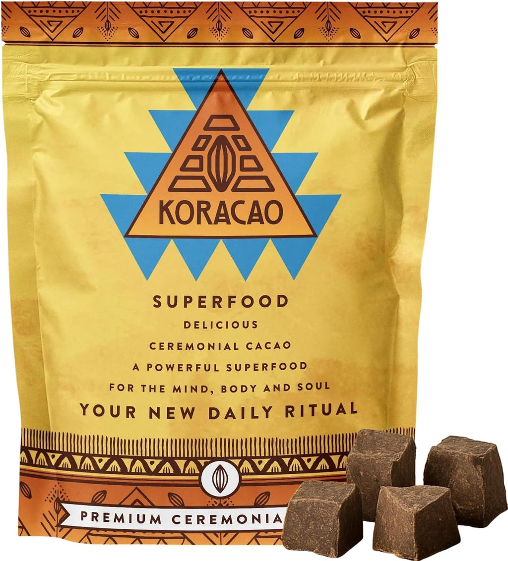 KORACAO Sustainably Harvested Cacao | Ideal Superfood for Everyday Bliss | Ceremonial Grade Cacao | Enhance Your Spiritual Journey with Ancient Superfood Delight - 1 Pound