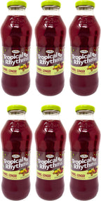Grace Tropical Rhythms Sorrel Ginger Jamaican Fruit Juice 16oz, 6 Pack