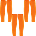 phnydreg 3 Pairs Leg Sleeve Shin Pre Cut Socks for Kids Youth Men Women Soccer Running Cycling