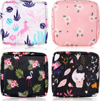 4 Pieces Period Bag Sanitary Napkin Storage Bag Pad Pouch Portable Feminine Product Travel School Organizer First Period Gifts for Teen Girls