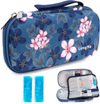 YOUSHARES Insulin Cooler Travel Case - Diabetic Insulated Organizer Portable Cooling Bag for Medication Cooling Insulation, Insulin Pen Case with 2 TSA Approved Cooler Ice Pack