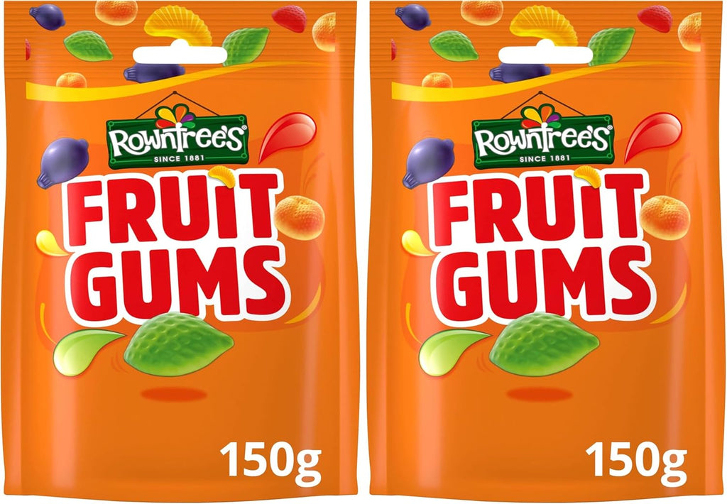 Rowntree's Fruit Gums Sweets Sharing Pouch, 150 g (Pack of 2)