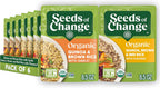 SEEDS OF CHANGE Organic Rice Variety Pack Quinoa and Brown Rice with Garlic & Quinoa Brown & Red Rice with Flaxseed, Microwaveable Ready to Heat, 8.5 Ounces (Pack of 6)