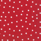 IHR Ideal Home Range Cocktail Napkins Disposable 3-Ply Paper Party Napkin Pack, 5" x 5", Little Red Stars, 20-Count