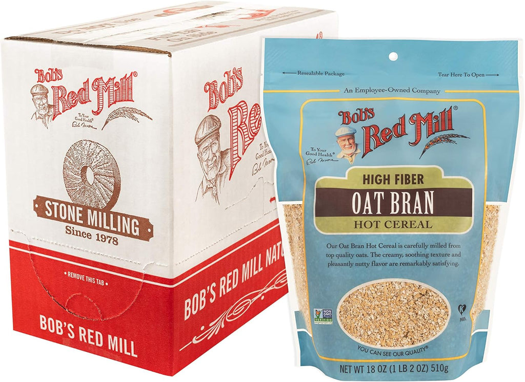Bob's Red Mill Oat Bran, 18oz (Pack of 4) - Non GMO, Vegan, Kosher