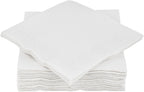 Amcrate Big Party Pack 40 Count White Dinner Napkins Tableware- Ideal for Wedding, Party, Birthday, Dinner, Lunch, Cocktails. (7” x 7”)