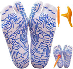 Reflexology Socks with Tools, Acupressure Massage Socks, Relieve Fatigue, Relaxation, Promote Blood Circulation (Large Size)