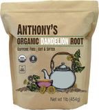 Anthony's Organic Dandelion Root, 1lb, Gluten Free, Non GMO, Cut & Sifted
