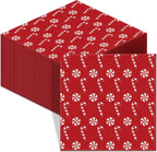 Honoson Cocktail Guest Napkins Paper Disposable Beverage Dinner Napkins Hand Towel for Holiday Birthday Party Supplies Favors Table Decoration(100 Pcs,Christmas Candy Cane)