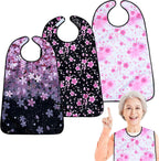 VOPHIA Adult Bibs for Women Washable Bib Reusable Waterproof Clothing Protector with Optional Crumb Catcher
