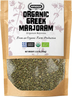 Organic Marjoram 1.76oz - Greek Dried Marjoram Leaves - Origanum Majorana - Organic Marjoram Spice for Cooking, Seasoning & Tea - Resealable Pouch (3.52oz)