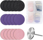 MelodySusie 80PCS Replacement Sandpaper Discs with 25mm Metal Nail Drill Bit, 80 Coarse 150 Medium 240 Extreme Fine Grit for Electric Foot File Callus Remover Tool or Polishing Craft