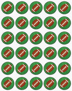 30 x Footballs in Grass Themed Edible Cupcake Toppers | Uncut on Wafer Sheet- Qty 30-1.5” each