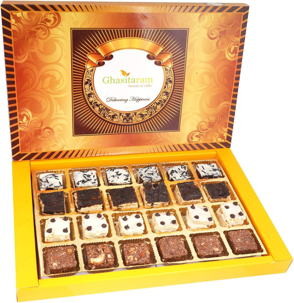 Ghasitaram Gifts Valentines Gift for Girlfriend/Boyfriend/Husband and Wife - Valentine Sweets Assorted Crunchy Bites 18 pcs