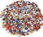 SUNYIK Assorted Tumbled Chips Stone Crushed Crystal Quartz Pieces Irregular Shaped Stones 1pound(about 460 gram)
