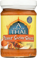 A Taste of Thai Peanut Satay Sauce | Authentic Thai Flavor with Roasted Peanuts & Spices | Ready-to-Use Mix for Noodles, Dips, Salads & Stir-Fry | Non-GMO, Gluten-Free, No MSG - 7 oz