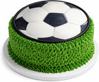 Dekora, Edible Soccer Ball Cake Decoration, Edible Cake Toppers Decoration for Sports Party, Round 7.8 In, For Fondant, Cream, Buttercream and Chocolate Coating, Easy to Use, Sugar-Free