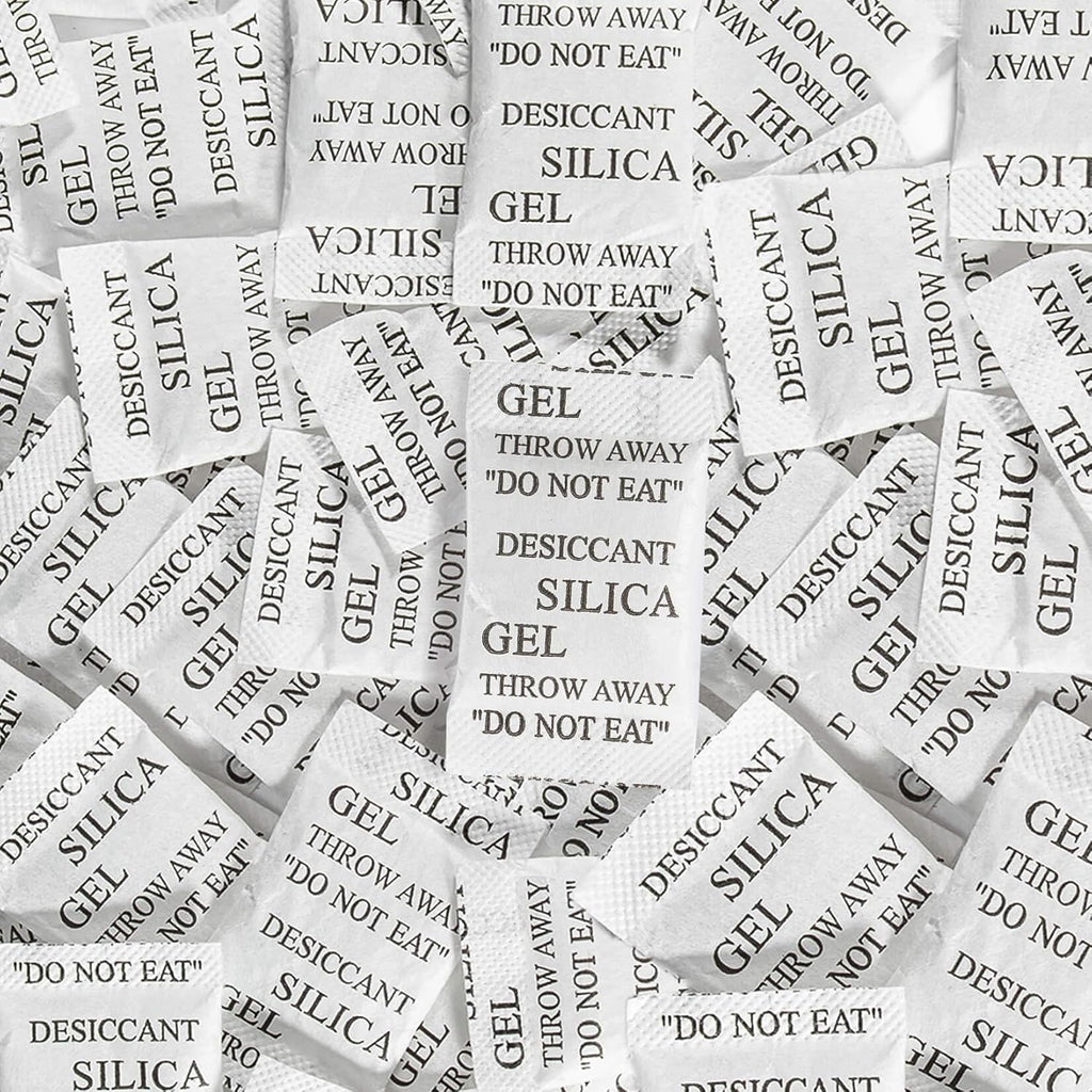 Sukh 100PCS Silica Gel Packets - 2g per Bag Desiccant Beads Packs for Storage, Moisture Absorbers, Anti Humidity, Reusable, for Jewelry, Cameras, Clothes, Books, Iron Tools, Precision Instruments