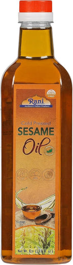 Rani Sesame Oil 33.8 Ounce (1 Liter) Cold Pressed | 100% Natural | NON-GMO | Kosher | Vegan | Gluten Free