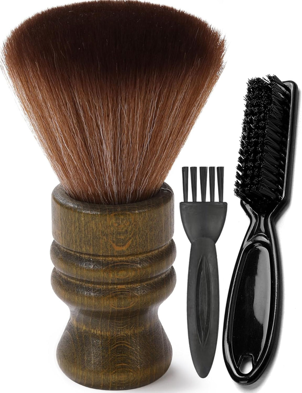 Barber Neck Duster Brush - Borogo Professional Barber Hair Cutting Cleaning Hairbrush Styling Tool (Neck brush+Black brush)