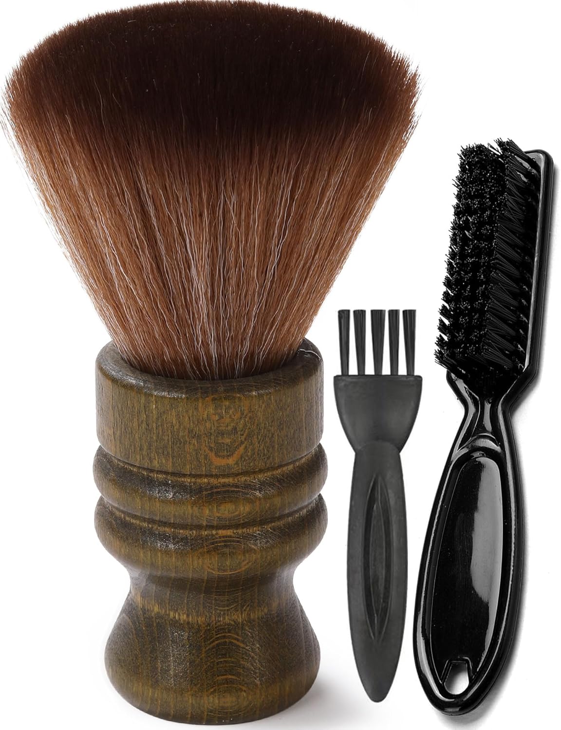 Barber Neck Duster Brush - Borogo Professional Barber Hair Cutting Cleaning Hairbrush Styling Tool (Neck brush+Black brush)