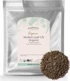 Starwest Botanicals Organic Mullein Leaf - Dried Loose Leaf Herb for Tea, Cut & Sifted Bag, Certified Kosher, Non-GMO - Bulk 1 lb Bag