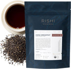 Rishi Tea China Breakfast Black Loose Leaf Tea - Organic, Robust & Caffeinated, Enjoy Hot or Iced - 4 Ounces, 12+ Servings