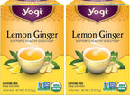 Yogi Tea Lemon Ginger Tea Bags, 16 ct (Pack of 2)