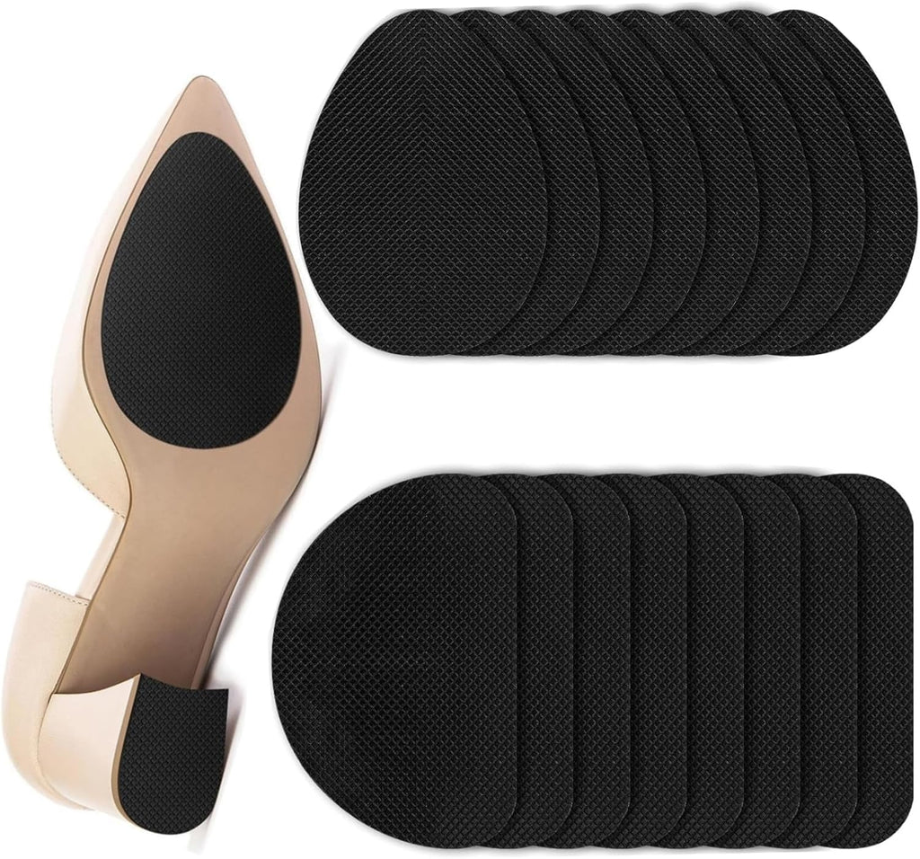 16 PCS/8 Pairs Non-Slip Shoe Pads for Bottom of Shoes– Self-Adhesive Sole Protectors for High Heels & Flats – Anti-Skid Shoes Grips Stickers for Slippery Floors, Noise Reduction, Shoe Bottom Repair