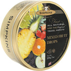 Simpkins Candy Travel Sweets | Mixed Fruit Drops, 7 Ounce Tin (Pack of 6)