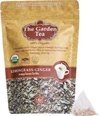 Suwirun Organic Lemongrass & Ginger Tea 25 Bags – Product of Thailand – Warming & Soothing Herbal Tea, Caffeine-Free, No Calories, Refreshing & Digestive Support