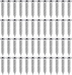 Guitar Tuner Screws, 50 Pack Stainless Steel Tuning Pegs Screw for Electric, Silver Tuning Key Screw, Acoustic Guitars, Bass Guitar Machine Heads Mounting Screws, 11 x 2 mm