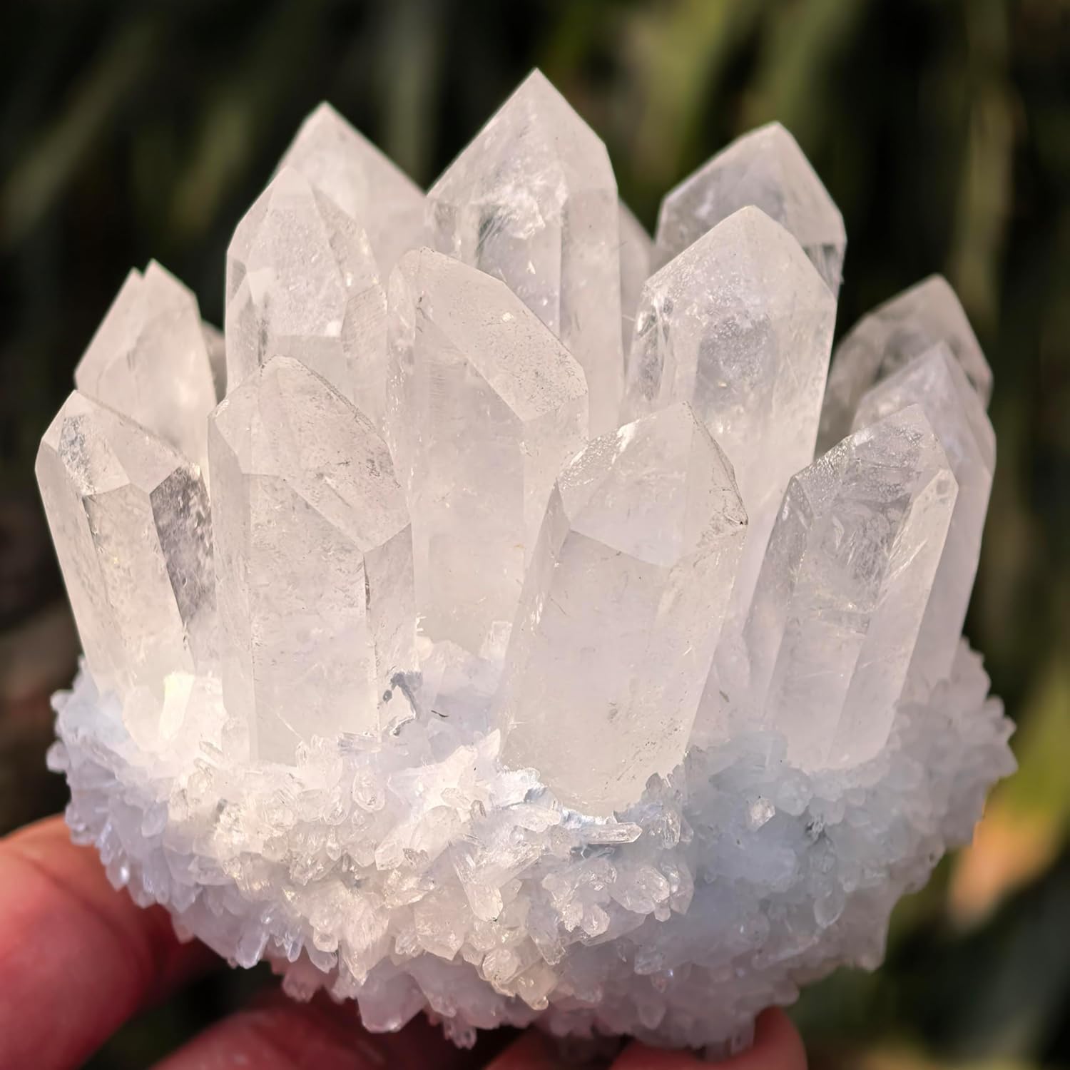 Crystal Cluster Reiki Healing Stone Natural Quartz Point Mineral Crystal Specimen Home Decor Gift (About 600g White Crystal)